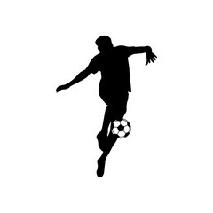 Football Sport Silhouettes in various positions Vector