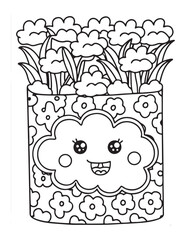 Cute Kawaii Coloring Pages – Fun and Easy Printable Line Art for Kids and Adults, Kawaii Fun Coloring Sheets, Simple and Sweet Line Art for Relaxation, Print