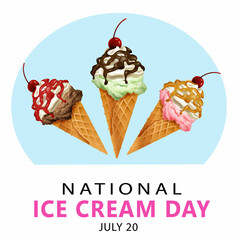 National Ice Cream Day Celebration with Delicious Cones