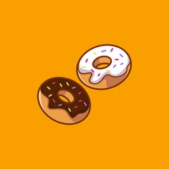vector illustration of a donut