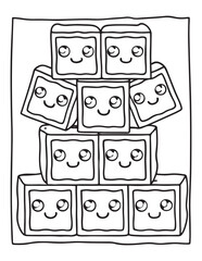 Cute Kawaii Coloring Pages – Fun and Easy Printable Line Art for Kids and Adults, Kawaii Fun Coloring Sheets, Simple and Sweet Line Art for Relaxation, Print