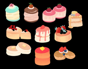 souffle cake themed sticker design