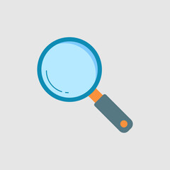 Magnifying glass icon. icon related to UI elements. suitable for graphic design, web site, app, user interfaces, printable etc. flat icon style. simple vector design editable