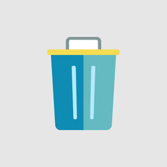 Trash bin icon. icon related to UI elements. suitable for web site, app, user interfaces,element, printable etc. flat icon style. simple vector design editable