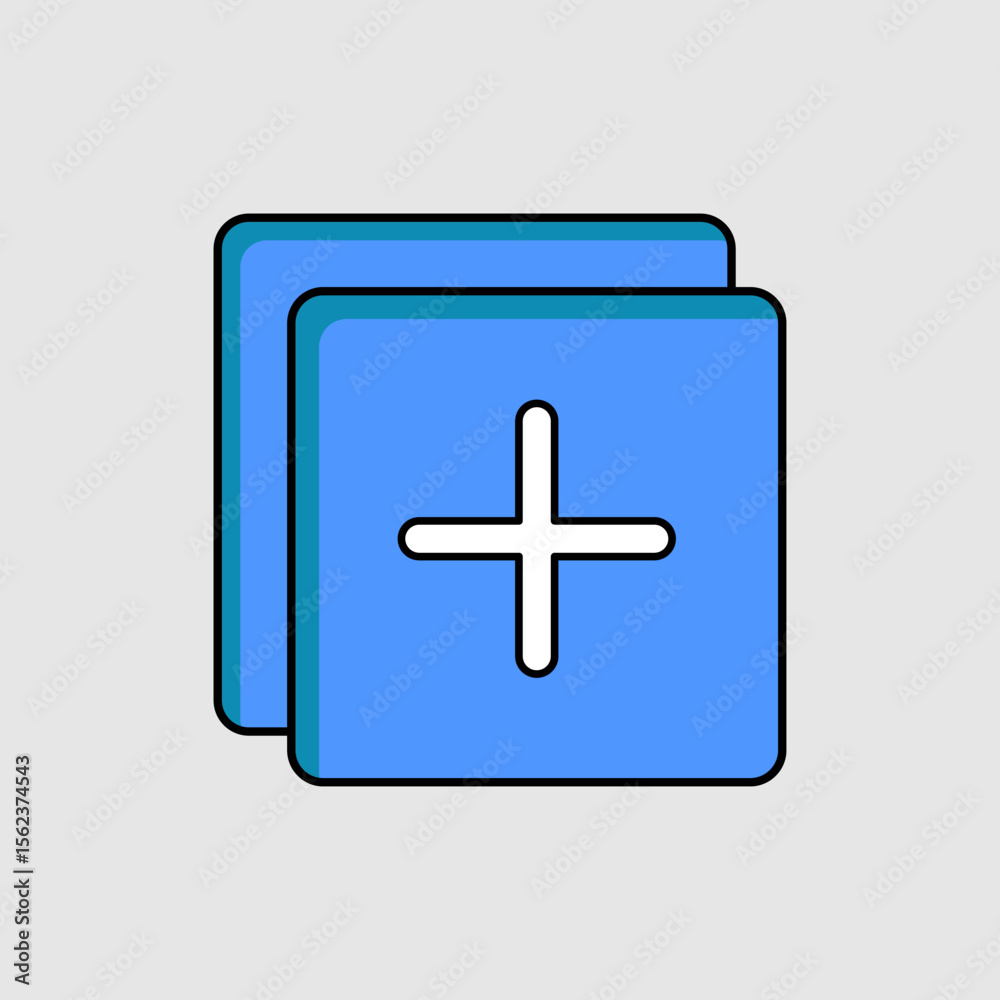 Fototapete Plus icon. icon related to UI elements. suitable for graphic design, web site, app, user interfaces, printable etc. flat icon style. simple vector design editable