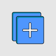 Fototapeta premium Plus icon. icon related to UI elements. suitable for graphic design, web site, app, user interfaces, printable etc. flat icon style. simple vector design editable