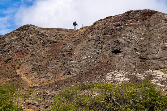Man on Eldborg Crater