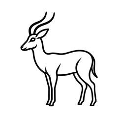 Fototapeta premium antelope animal line vector illustration