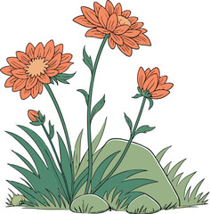 vector illustration of flowers