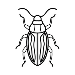 vector illustration of a carrion beetle