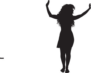 dancing girl silhouette