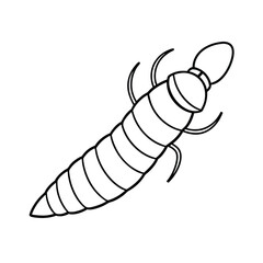 cutworm insect line art vector