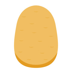 Potatoes vector illustration. Isolated on PNG. Potato slice vector.