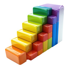 Obraz premium Growthchart isolated on transparent background