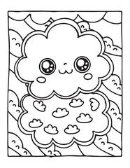 Cute Kawaii Coloring Pages – Fun and Easy Printable Line Art for Kids and Adults, Kawaii Fun Coloring Sheets, Simple and Sweet Line Art for Relaxation, Print