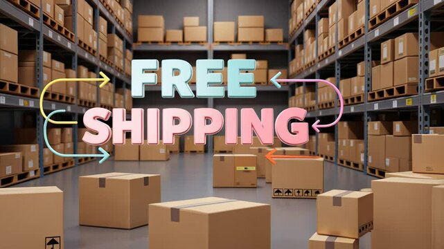 Efficient logistics and free shipping dynamics in a busy warehouse environment
