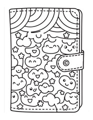 Cute Kawaii Coloring Pages – Fun and Easy Printable Line Art for Kids and Adults, Kawaii Fun Coloring Sheets, Simple and Sweet Line Art for Relaxation, Print
