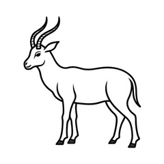 vector silhouette of a markhor