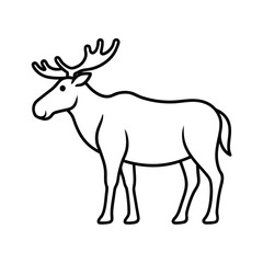 Obraz premium moose vector illustration