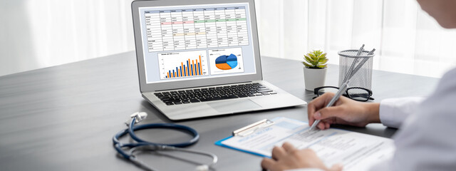 Business data dashboard provide business intelligence analytic for marketing strategy planning...