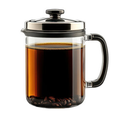 French press isolated on transparent background.