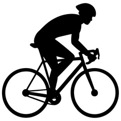 Fototapeta premium Cyclist Silhouette