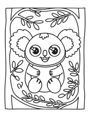 Obraz premium Cute Kawaii Coloring Pages – Fun and Easy Printable Line Art for Kids and Adults, Kawaii Fun Coloring Sheets, Simple and Sweet Line Art for Relaxation, Print