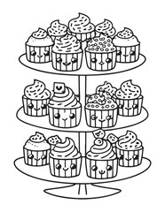 Cute Kawaii Coloring Pages – Fun and Easy Printable Line Art for Kids and Adults, Kawaii Fun Coloring Sheets, Simple and Sweet Line Art for Relaxation, Print