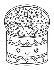 Cute Kawaii Coloring Pages – Fun and Easy Printable Line Art for Kids and Adults, Kawaii Fun Coloring Sheets, Simple and Sweet Line Art for Relaxation, Print