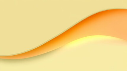 Yellow wave with a light orange background. The wave is curved and has a slight ripple effect