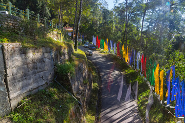 NAMCHI, SIKKIM, INDIA - OCTOBER 20, 2016 : Ropeway arrangement at Namchi, Sikkim . It is a very...