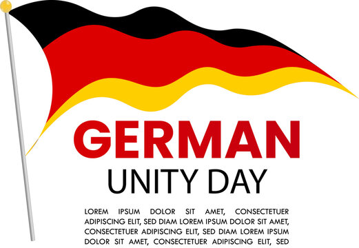 German Unity Day Celebration with German Flag Colors
