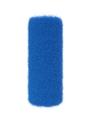 3d illustration blue glass for juice, cocktail or alcoholic drink in creative modern style. Realistic render design element from fur or felt for branding bar, restaurant.