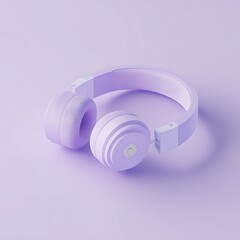Pastel headphones on a plain background