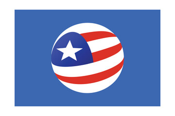 American Patriotism A Symbolic Sphere of Stars and Stripes