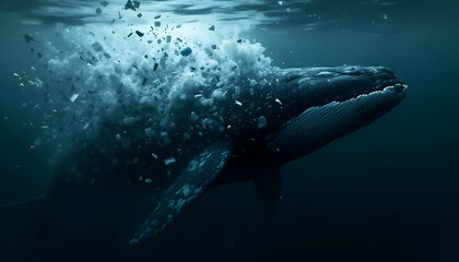 whale in the water