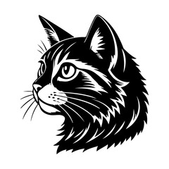 Cat Head Vector Icon Image
