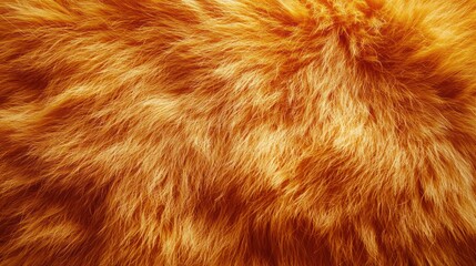 Naklejka premium Orange fur texture close-up; background blur
