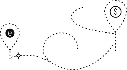 mapping going vector icon