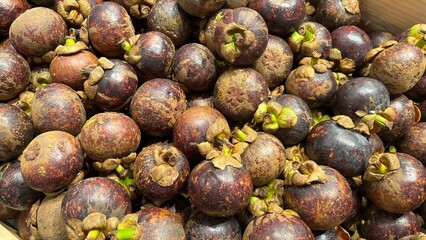 Mangosteen on a market stall