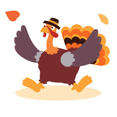 hand drawn thanksgiving character set vector design