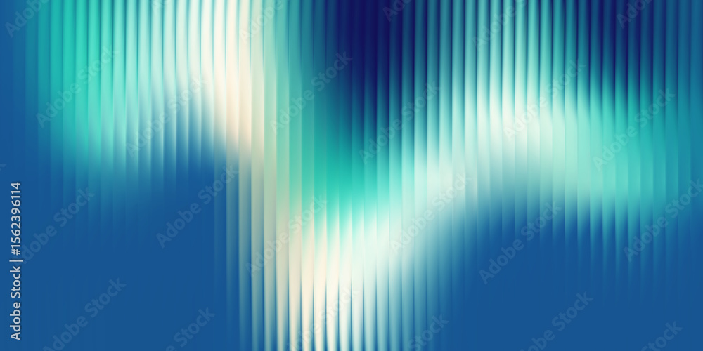 Wall mural glass gradient texture with teal and navy ripple pattern and smooth light distortion. wavy abstract 