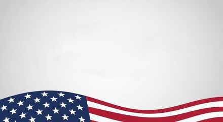 Obraz premium Patriotic american flag banner backdrop for independence day celebration, background, party
