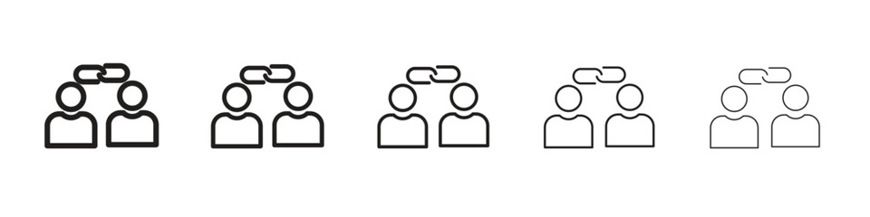 Affiliate link icon isolated silhouette on white background. Vector illustration.