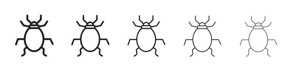 Bedbug icon isolated silhouette on white background. Vector illustration.
