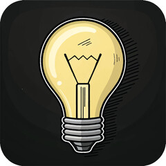 Light bulb icon vector illustration symbol of idea, energ,y and innovation