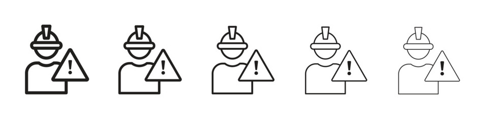 Construction risk icon isolated silhouette on white background. Vector illustration.