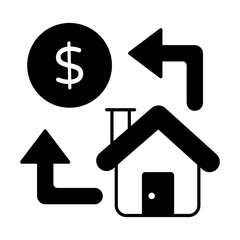 Obraz premium Real Estate Glyph Icons