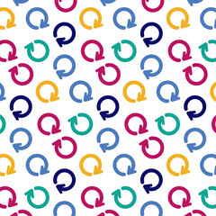 Loop Pattern: An animated illustration featuring colorful circular arrows, creating a visually captivating pattern, ideal for design applications and background needs.