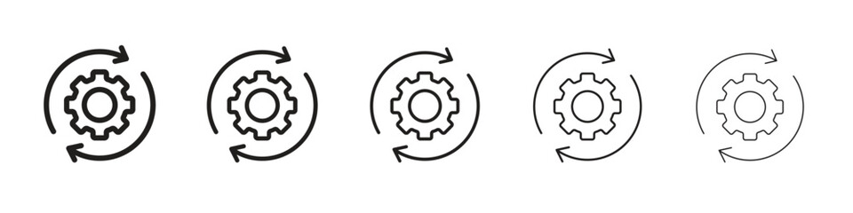 Implementation icon isolated silhouette on white background. Vector illustration.